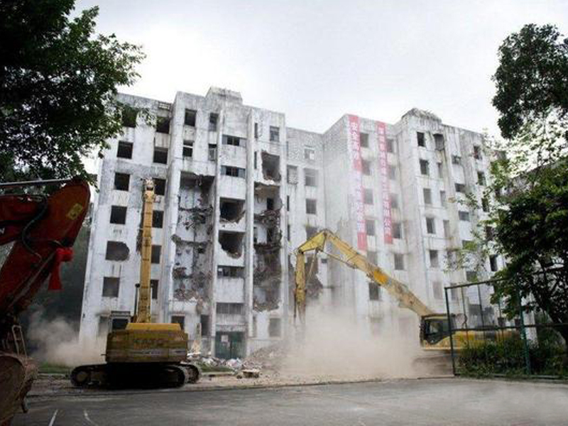 使用海沙的建筑物，墻體受損嚴(yán)重